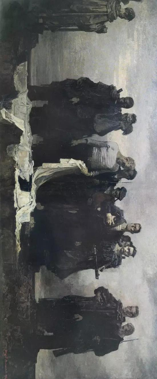 《波罗地海军的誓言》221x527cm 1946年 布面油画