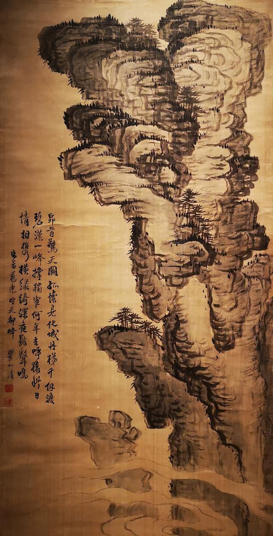 梅清，《天都峰图轴》