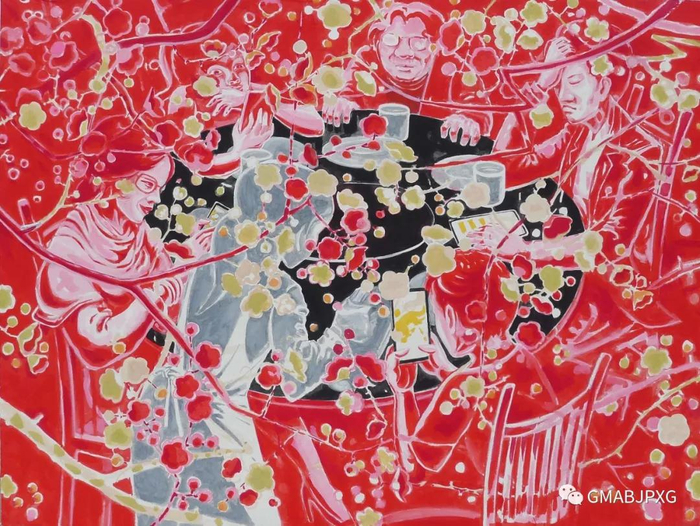 家族&nbsp;2019 宣纸设色 90x120cm