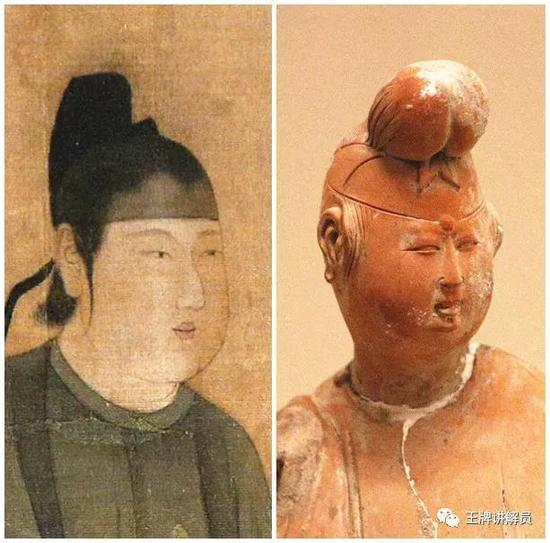 男装女俑，唐代，西安博物院藏