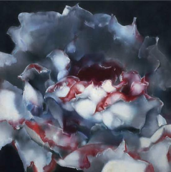 《月光下的大花》，布面油画，120×120cm，2012