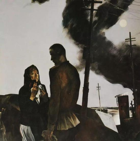 《告别》1975年&nbsp; 250x250cm&nbsp; 布面油画