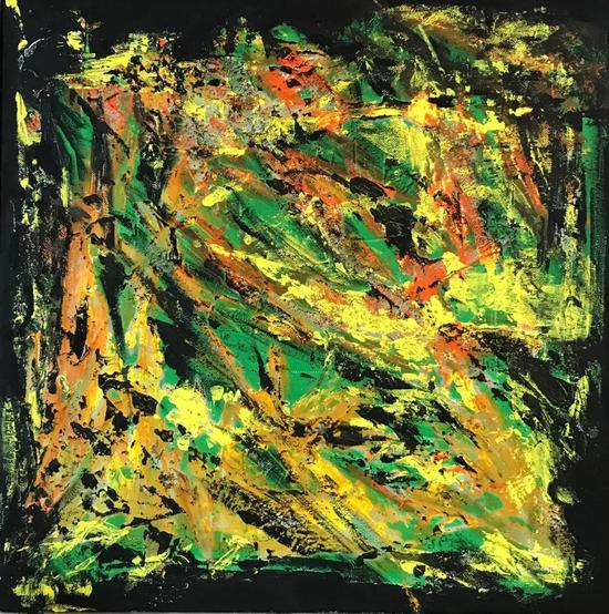 三月之一 &nbsp; 2018 &nbsp; 综合材料 &nbsp; &nbsp;50x50cm