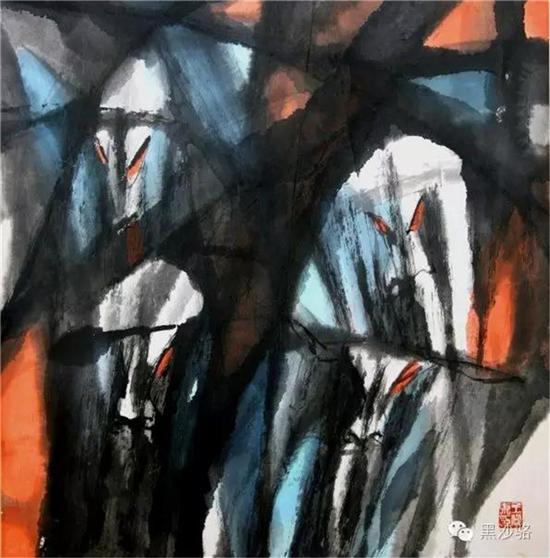 《山牛系列12》68cm×68cm 1996年