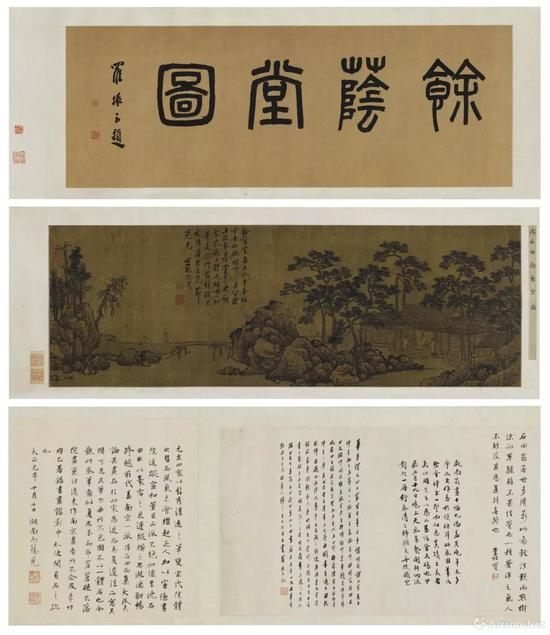 沈周《余荫堂图卷》 设色绢本手卷，34 x 98.3 公分&nbsp;估价：400至600万港元