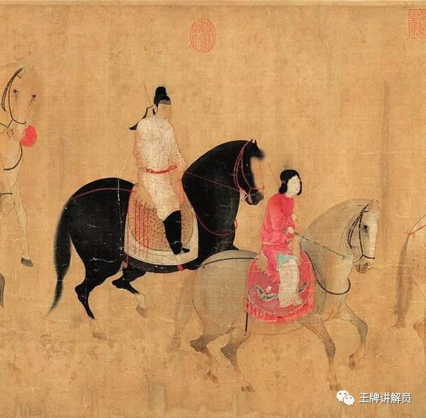 最后一段最热闹，共有六个人五匹马，其中一匹马上坐了一大一小两个人：