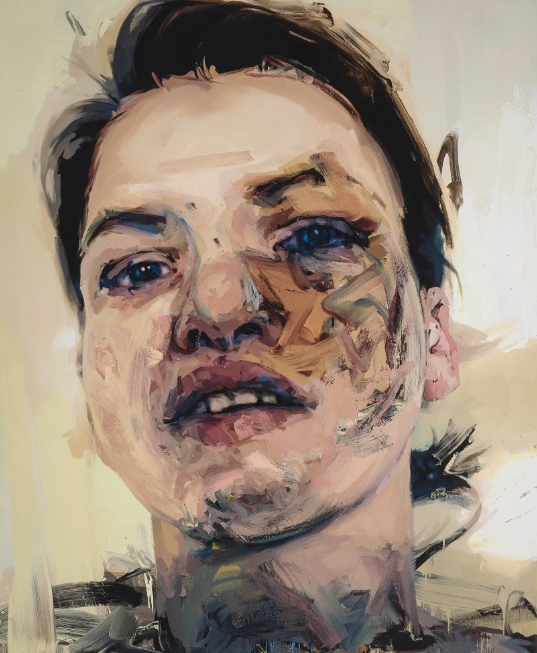 珍妮・萨维尔《阴影头像》油彩画布 269.2x219.7cm 2007-2013年作