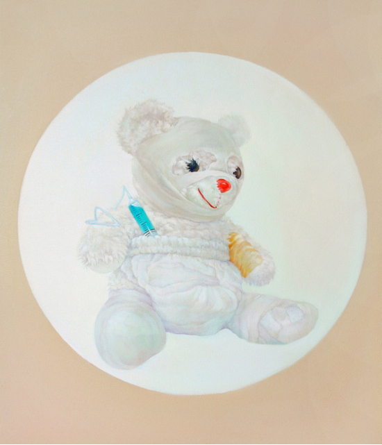 王晓燕《圆系列之一 · 熊》73x60cm2013年