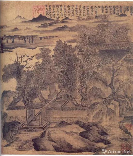 唐寅 沛台实景图页 北京故宫藏