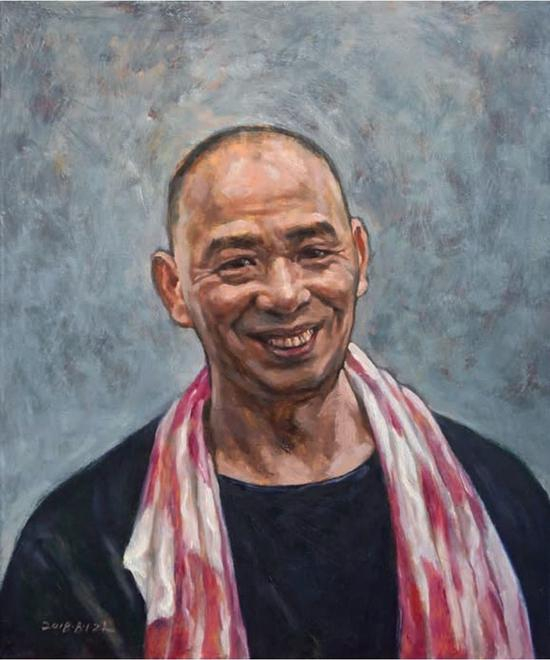 《光阴故事-发哥》 ，布面油画 ，60 x 50 cm ，2018