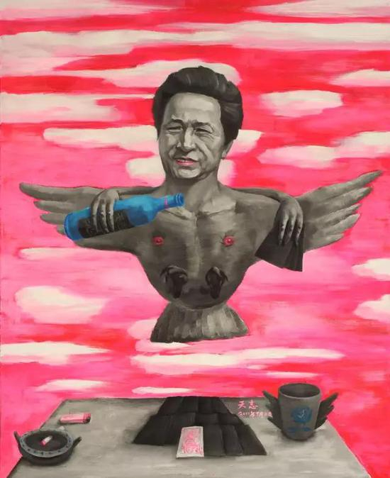 乐趣——为一位60后造像 油画 2011年5月