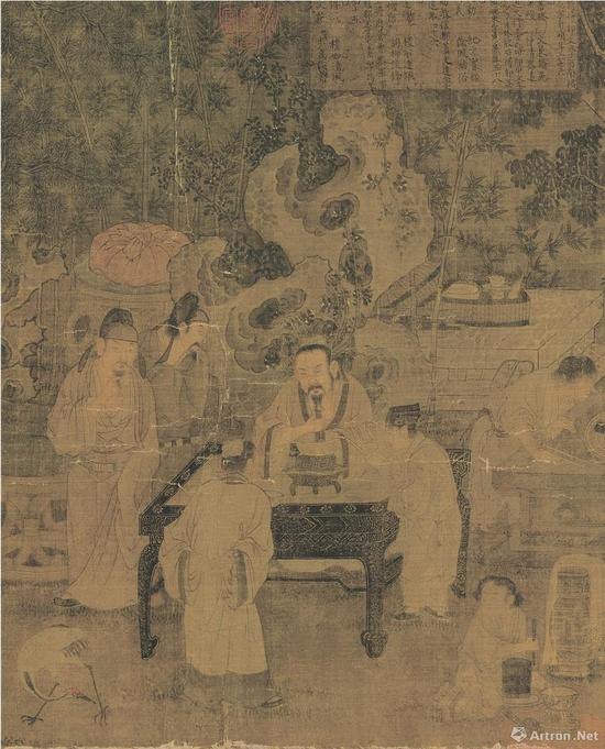 （宋）十八学士图（局部） 绢本设色&nbsp;纵28厘米 横437.03厘米 台北“故宫博物院”藏