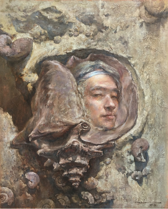 王俊《远古的回眸》41×51cm