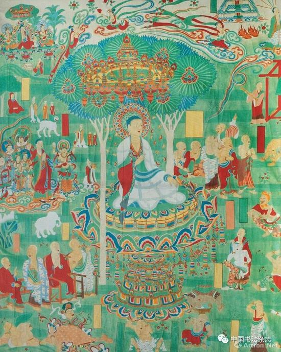 张大千&nbsp; 临摹敦煌壁画&nbsp; 四川张大千研究中心供图