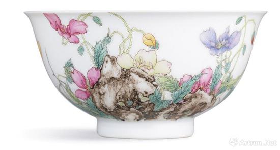 清乾隆御制珐琅彩虞美人题诗盌 11.8cm