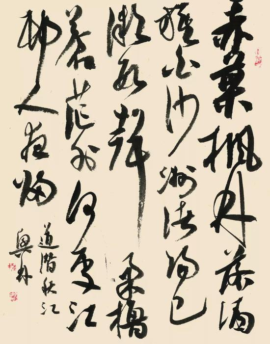 道潜 秋江 尺寸：23.5cm×30.5cm