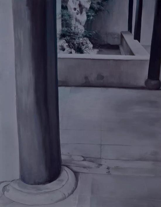 肖丰《后院》布面油画 180×140cm&nbsp;2018年