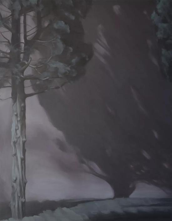 肖丰《斜影》布面油画 180×140cm&nbsp;2018年