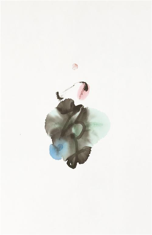 （梅一作品《草》70cm×50cm）