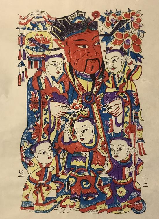 三国志演義」中国伝統の技 楊家埠木版年画 木版年画職人楊洛書作品