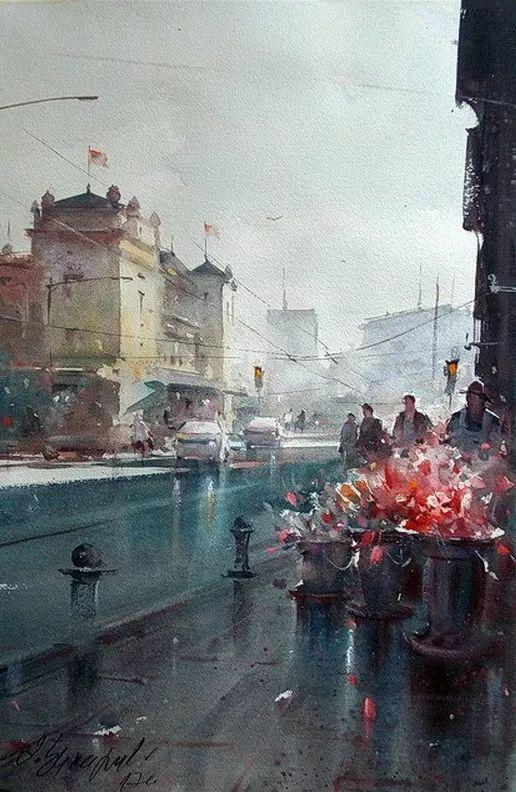 Watercolour is the art of strategy, of a goal set in advance.