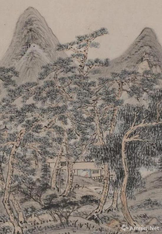 赵左 谿山无尽 局部（三）