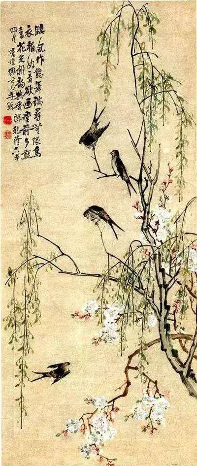 名画里的桃花：桃之夭夭 灼灼其华|佚名|恽寿平|咏春|王武|沈铨_手机新浪网