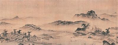 上下图均为《湖山平远图》局部