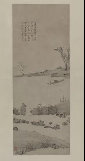 弘仁（款） 水墨山水&nbsp; 清代 中国美术馆藏（邓拓捐赠）