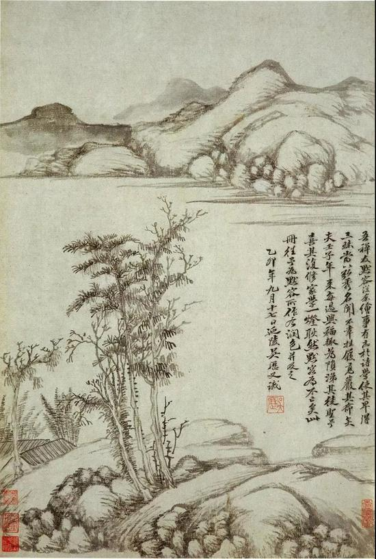 吴历 仿古山水册之六 南京博物院藏