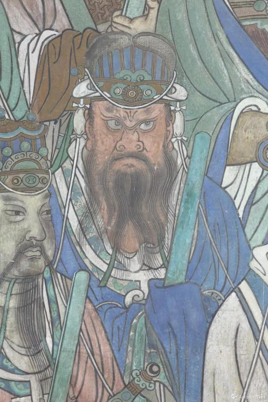 山西省永乐宫壁画保护研究院 &nbsp;临摹临摹三清殿东壁 扶桑大帝局部 &nbsp;4.76×1.95m