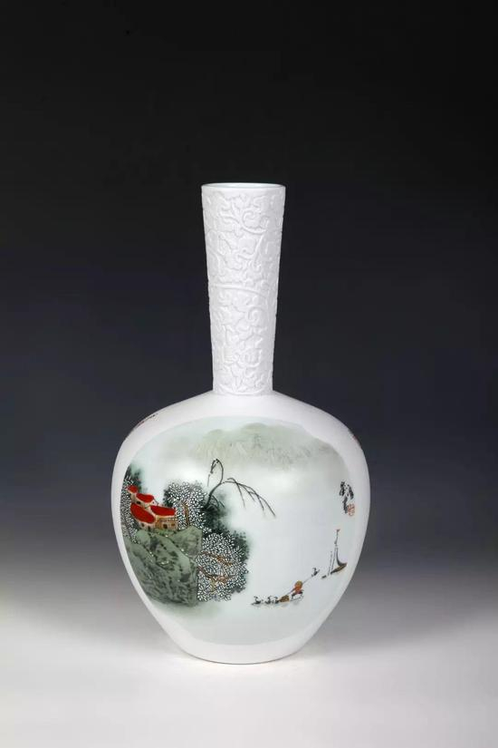 青绿山水《春江水暖》