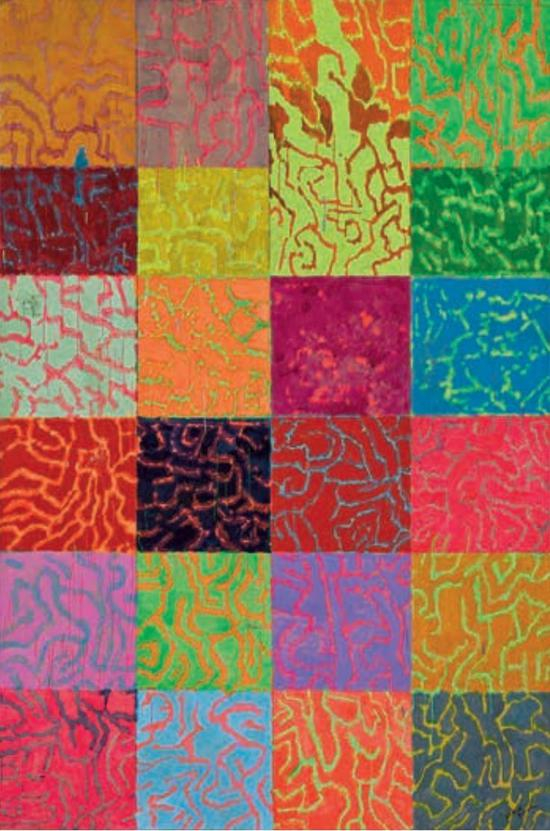 《无意的 No.25》， 木板、丙烯，366 × 244 cm，2016