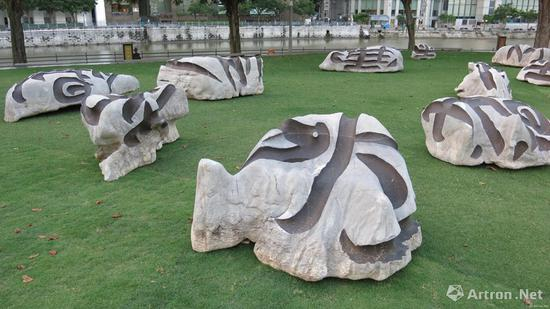 《天象》碑林陆系-a&nbsp; &nbsp;2016年展于新加坡亚洲文明博物馆