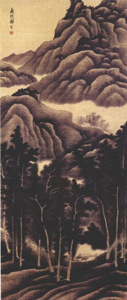 龚贤 夏山过雨图&nbsp; 清代 南京博物院藏