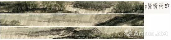 崔如琢《春雨潇潇》手卷 47×1964cm
