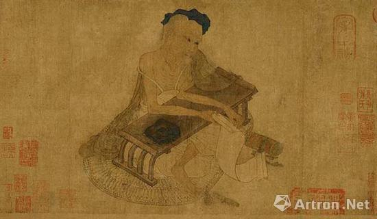 阿部房次郎旧藏 （传）唐代 王维《伏生授经图卷》
