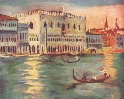 刘海粟《威尼斯之夜》，1931年