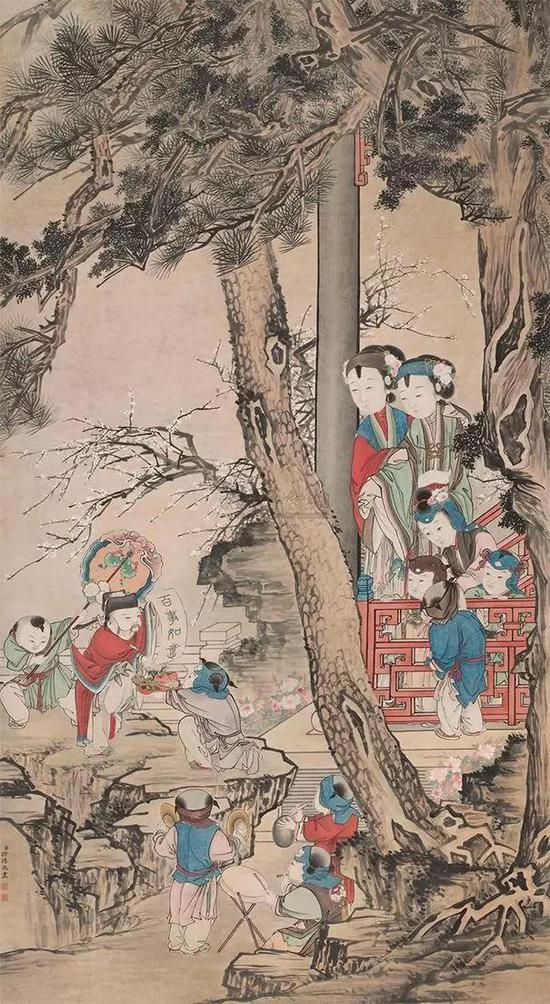 清 徐扬 《万事如意》立轴