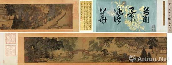 宋人《汉宫秋图》手卷 设色绢本20×166cm