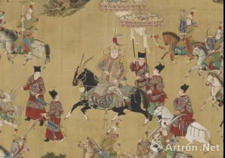 《明人画出警图》中的万历皇帝