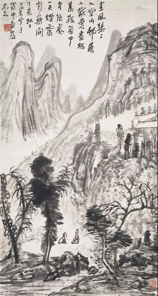 拍品编号1379&nbsp;李可染《秋山烟霭》