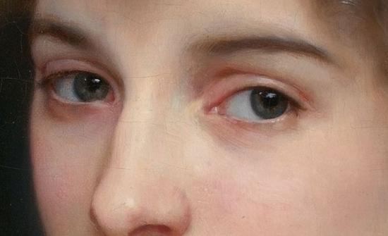 William-Adolphe Bouguereau，Gabrielle Cot， 1890，局部细节