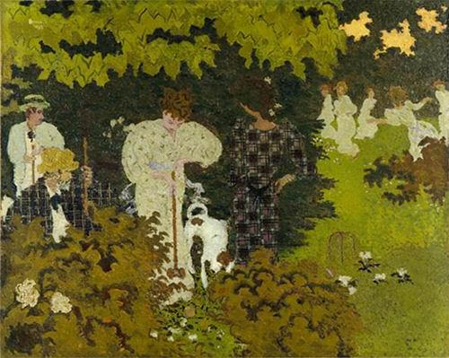《黄昏（门球比赛）》，1892年，油彩、画布，奥赛美术馆。