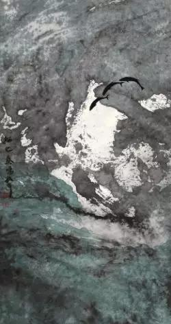 周韶华 2009年作 海之奏鸣&nbsp;178×95cm