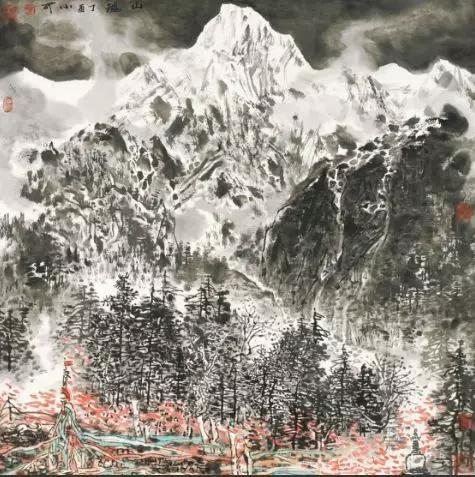 李小可 2017年作 山魂 镜心 105×102cm