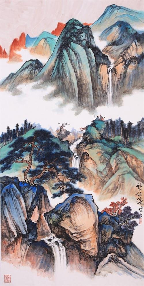 秋山访胜[138×69cm]2017年