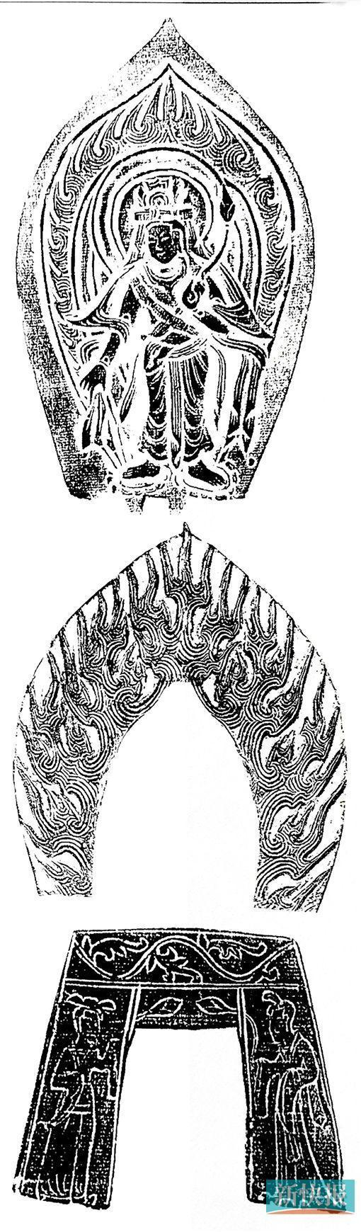 北魏造像的火焰背光及纹饰。