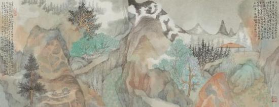 《又见家山一》，50×130厘米