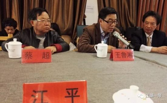 蔡超、王鲁湘、万纪元（右）等专家
